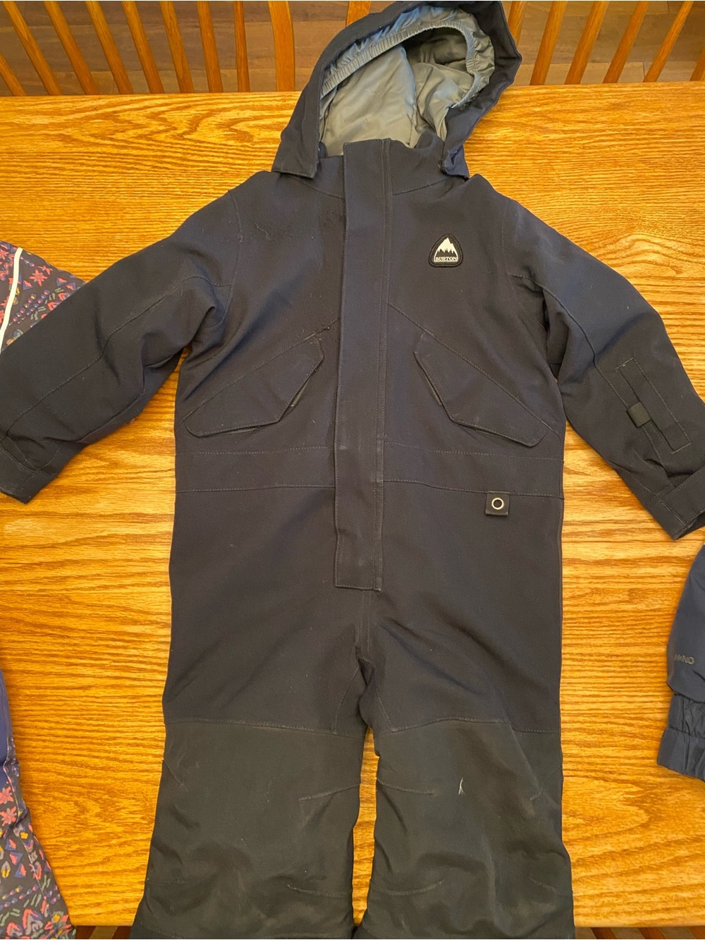 Burton Navy Hooded Kids One-Piece Snow Romper